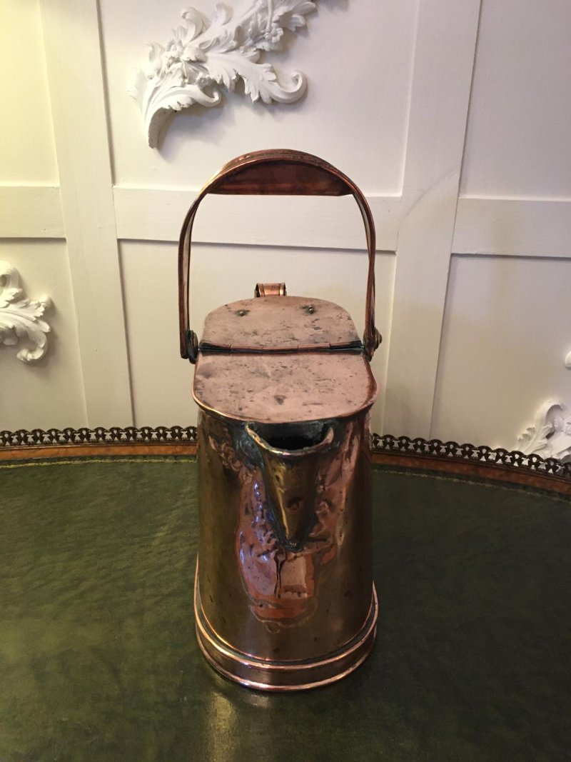 Quality Antique Victorian Copper Watering Can - Image 3